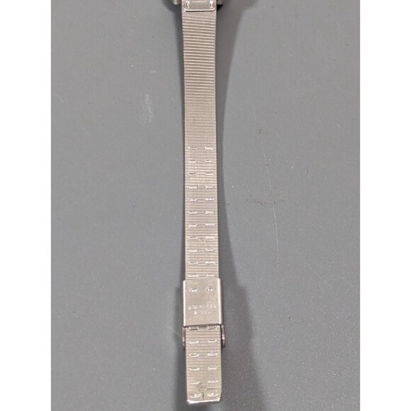 Android AD138 Silver Tone Dial Rectangle Case Mesh Stainless Steel Band Watch - Picture 8 of 9